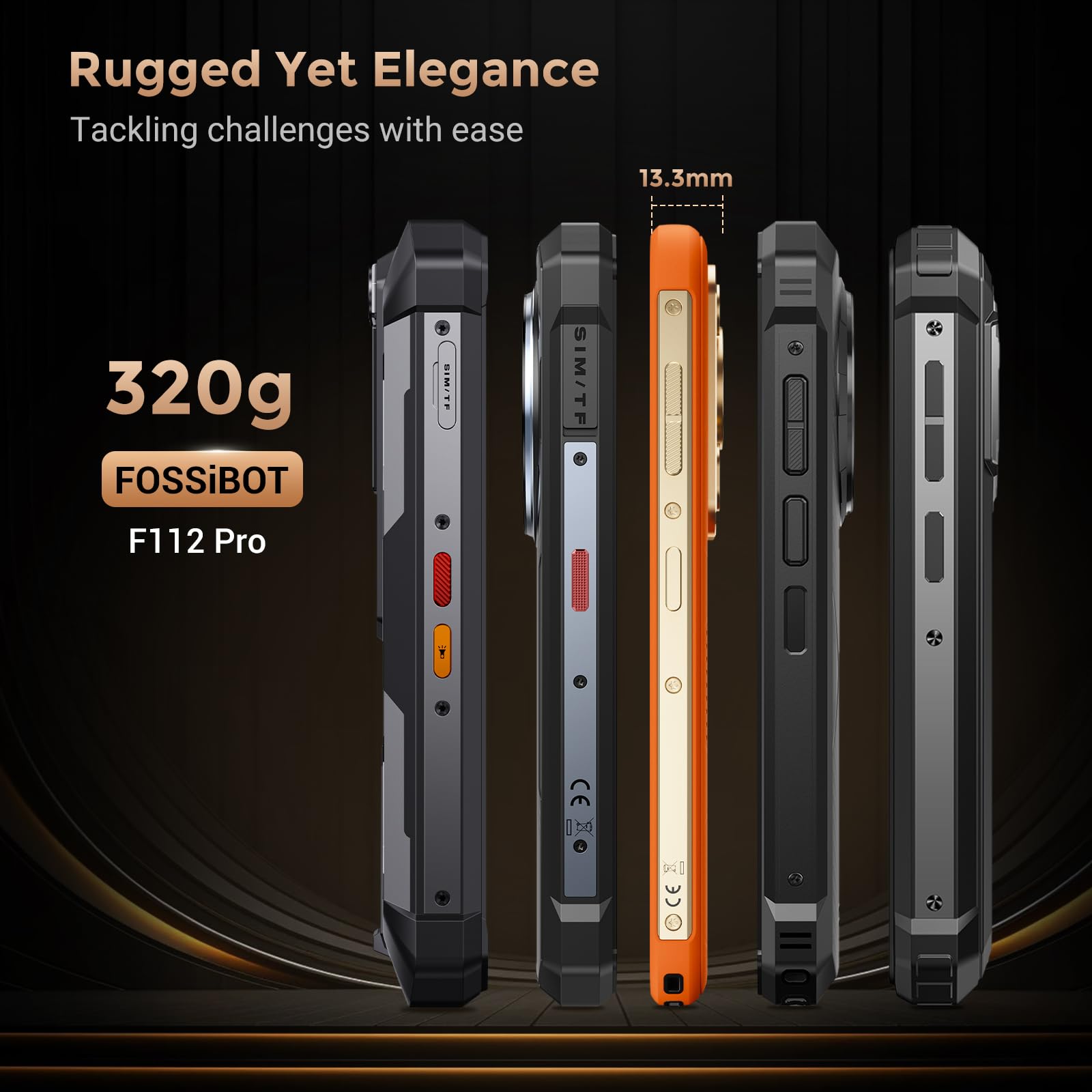 Amazon | FOSSiBOT F101P Android 13 タフネススマホ 7GB RAM+64GB ROM